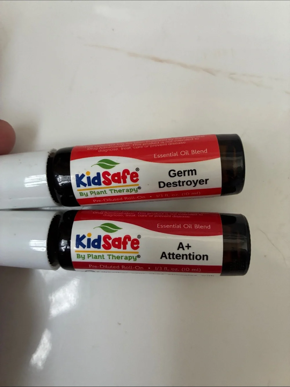 therapy KidSafe Essential Oil Roll-Ons in Red and White